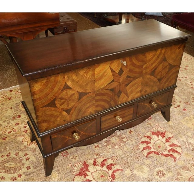2000 - 2009 Currey and Company Creslow Decorative Blanket Chest Cabinet For Sale - Image 5 of 10