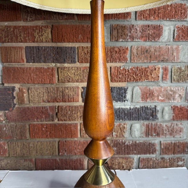Westwood Lamps Tony Paul for Westwood Studios Brass & Wood Table Lamp For Sale - Image 4 of 12