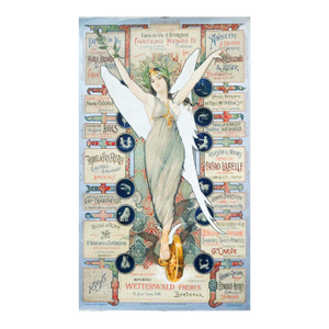 1898 Original French Vintage Poster - Imprimerie Wetterwald Frères, Bordeaux