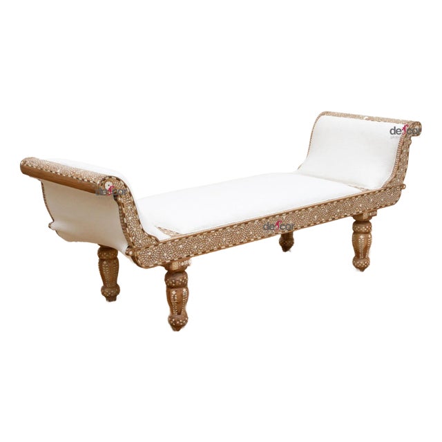 Regal Inlay Anglo Indian Sofa For Sale