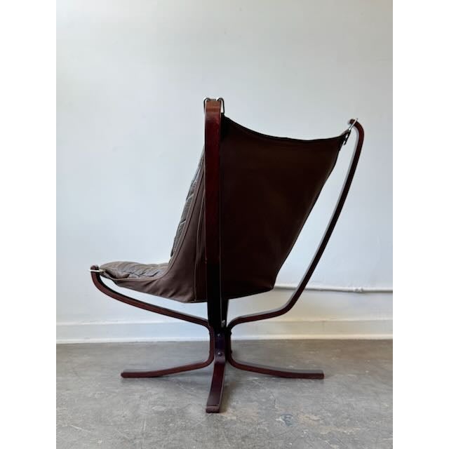 Brown 1970s "Falcon" Chair Attributed to Sigurd Ressell for Vatne Möbler For Sale - Image 8 of 11