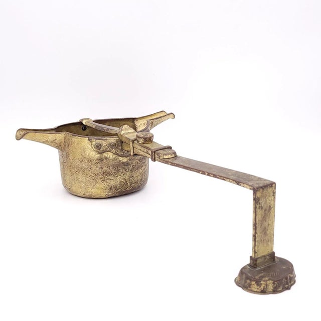 Edo Period Gilt Copper Tea Ceremony Water Pourer, Japan Circa 1800 For Sale - Image 9 of 13
