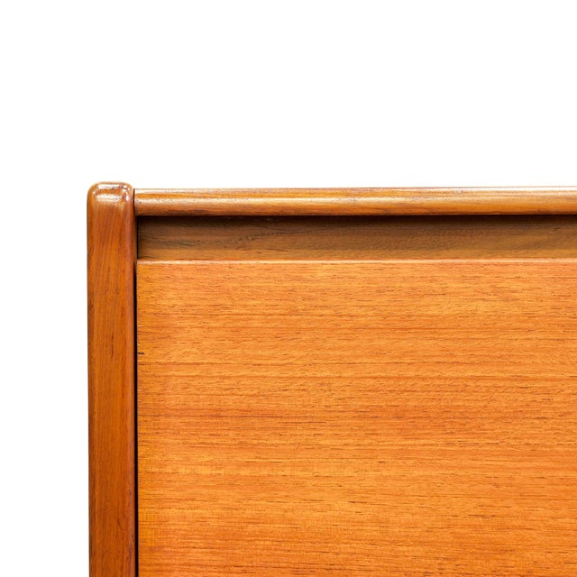 1960s Mid Century Teak Vinyl Record Media Unit Credenza For Sale - Image 9 of 9