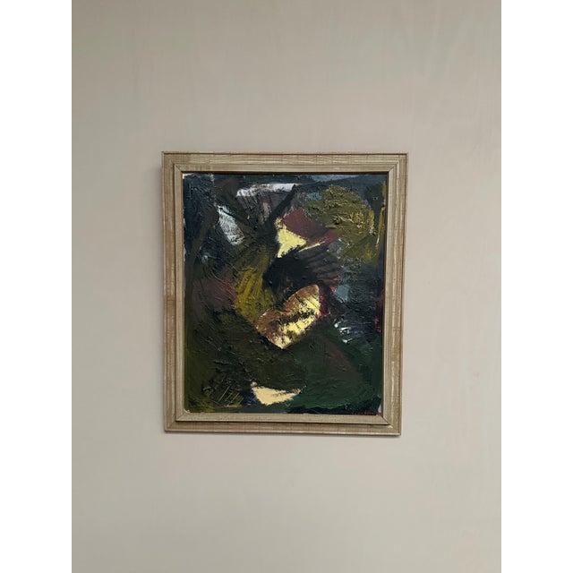 Original Vintage Swedish Oil on Canvas – “Composition” by Curt Agge (b. 1929) – Signed & Dated 1959 – Vintage & Framed –...