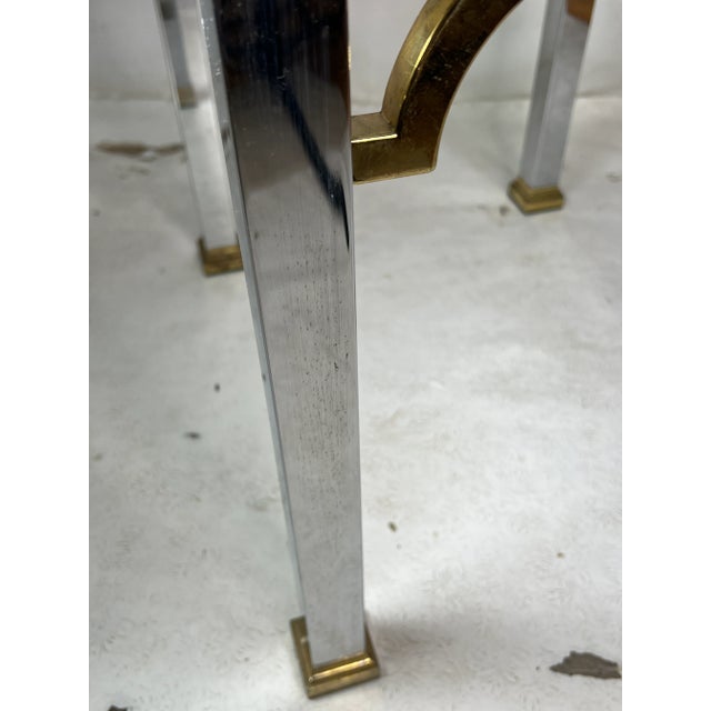 1960s Vintage Mastercraft Style Chrome End Table For Sale - Image 5 of 13