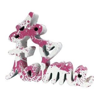Je T'aime - Pink Splash (Sculpture) by Mr Brainwash For Sale