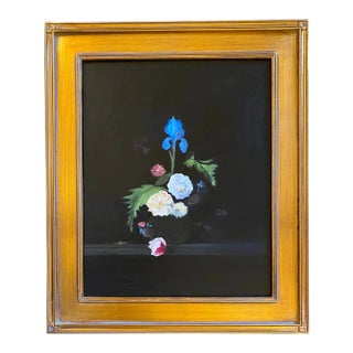 Satori Gregorakis Original Still Life Floral Oil Painting, Framed For Sale