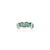 Modern 2.91ct Pear Cut Emerald & Diamond 14k Gold Half Eternity Band Ring Size 9 For Sale - Image 10 of 16