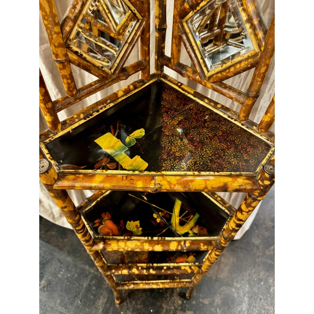 Late 19th Century Napoleon III Bamboo Etagere For Sale - Image 5 of 8