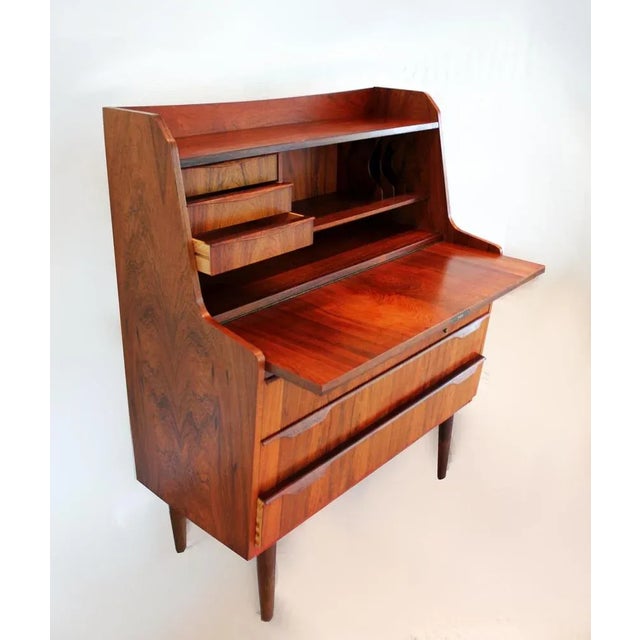 Vintage Norwegian Mahogany Secretaire, 1960 For Sale - Image 4 of 13