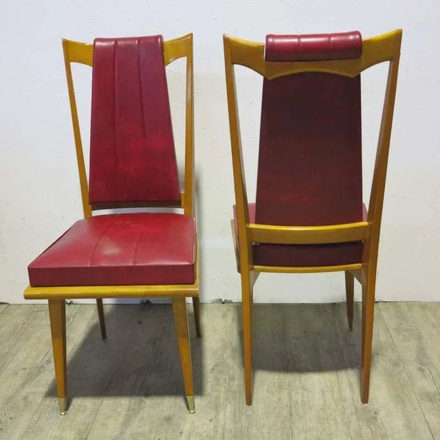 Set of Art Deco French Side Chairs, 1940s For Sale - Image 13 of 16