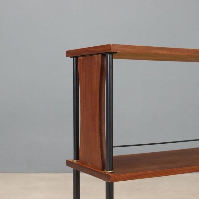 Vintage Cabinet in Teak, Metal and Brass, Italy, 1960s For Sale - Image 4 of 9