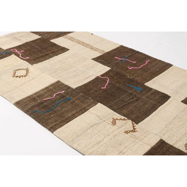 Colourful Anatolian Wool Vintage Kilim Rug For Sale - Image 10 of 10