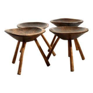 Handcrafted Milking Stool, 1950s, Set of 4 For Sale