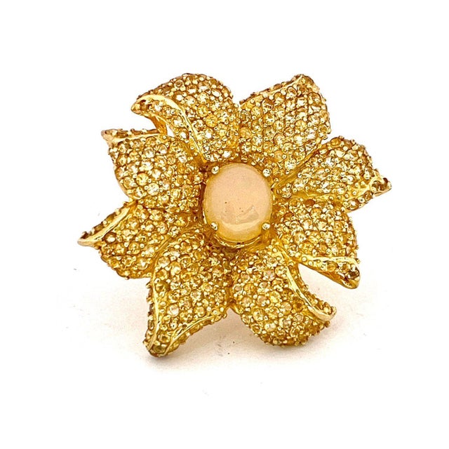 Bochic "Orient" Natural Opal & Citrine Cocktail Ring Set In 18K Gold & Silver For Sale - Image 17 of 18