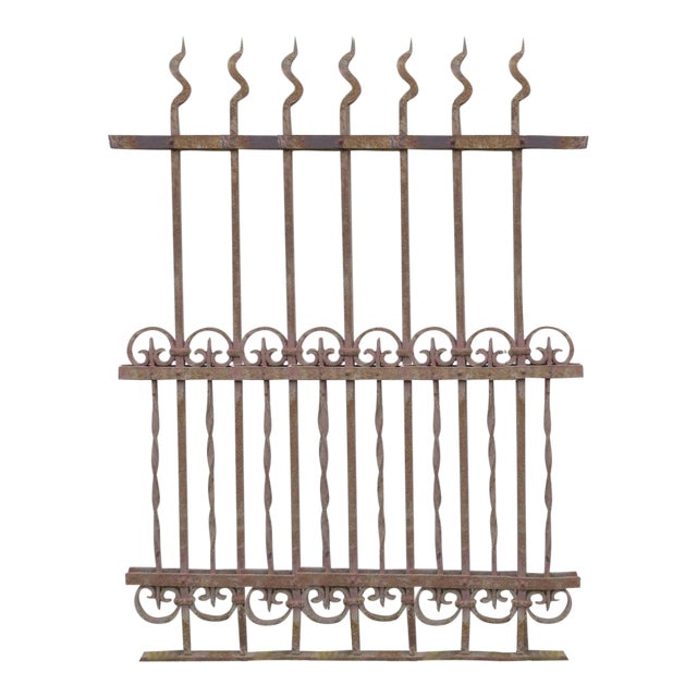 Antique Victorian Iron Gate Architectural Salvage Door For Sale