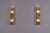Pair of murano glass and gold-tone metal wall sconces, 1970s. Newly rewired, two e14 sockets per sconce, bulbs included. h...