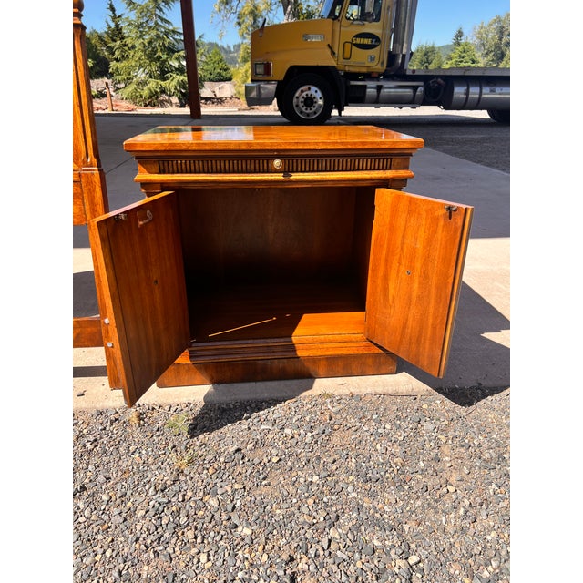 Drexel Heritage Cameo Classics King Bedroom Set, 4 Pieces, Cane & Burlwood, Vintage 1970s For Sale In Seattle - Image 6 of 15