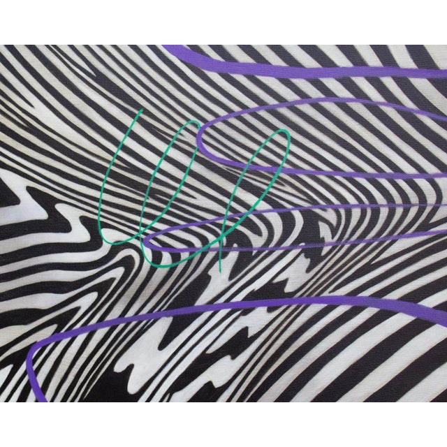 Late 20th Century James Massena March Signed “Inclement Weather” Acrylic on Canvas Painting For Sale - Image 5 of 10