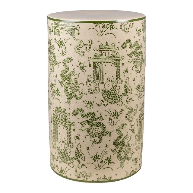 Winterthur for Port 68 Dragon Pagoda Green Stool For Sale