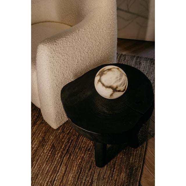 Large Wireless Moon Table Lamp by United Alabaster For Sale - Image 13 of 18