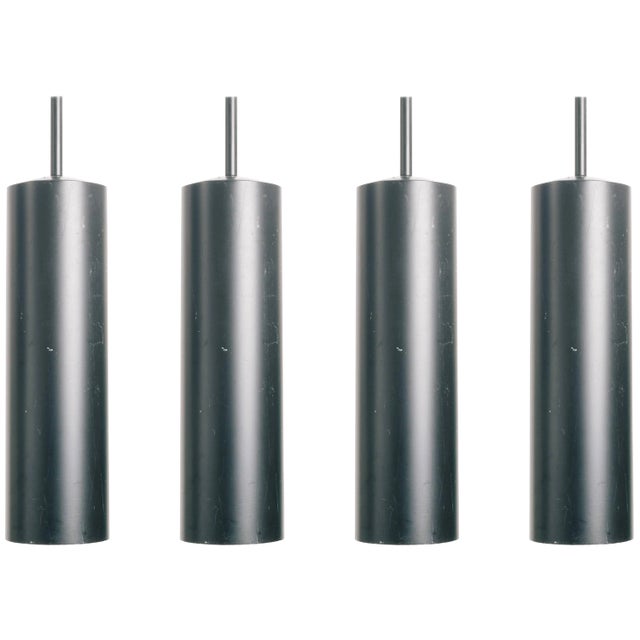 Four 1980s Steel Tubular Pendants For Sale