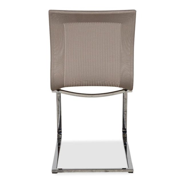 Magnum Stricktex Chairs in Fabric and Chrome in Grey and Beige from Team 7, Set of 4 For Sale - Image 13 of 16