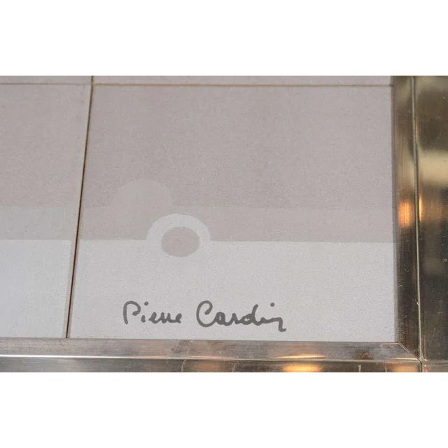 Metal Pierre Cardin Ceramic Top Table For Sale - Image 7 of 8