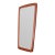 Mid Century Danish Modern Mirror Wall Hanging Bathroom Solid Teak Abstract MCM For Sale