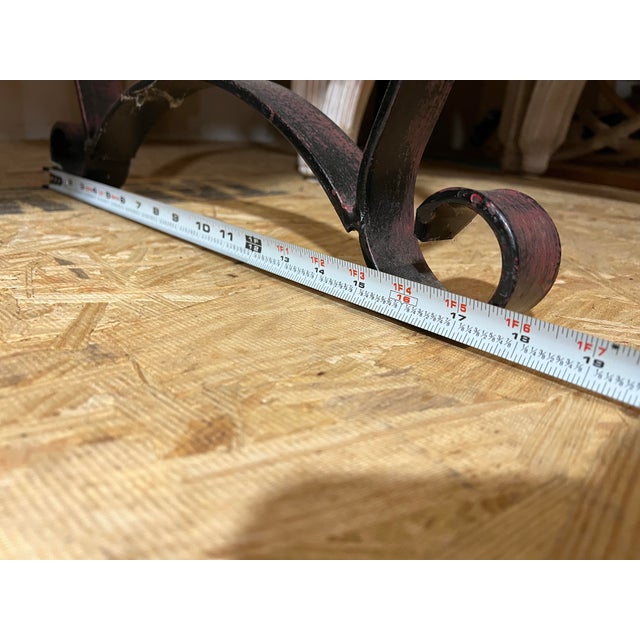 1970s Red Desk With Metal Mid Century Legs For Sale - Image 4 of 12