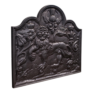 Antique Relief Fire Back, English, Iron, Fireplace Reflector, Victorian, c.1895