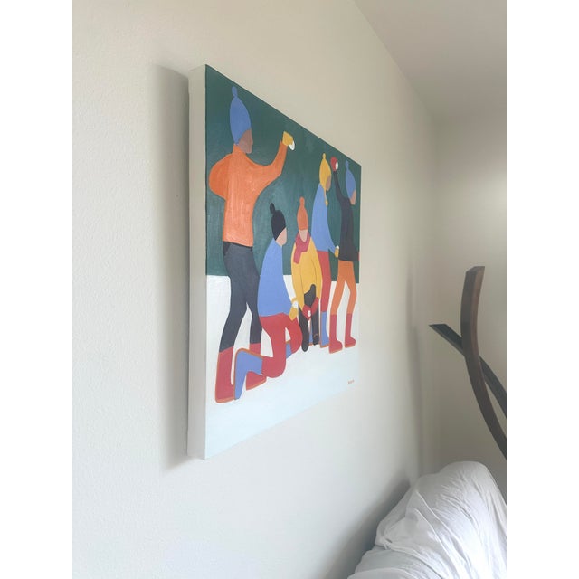 2020s "Snow Play" Modern Oil Painting, by Jennifer Hohlfelder For Sale - Image 5 of 9