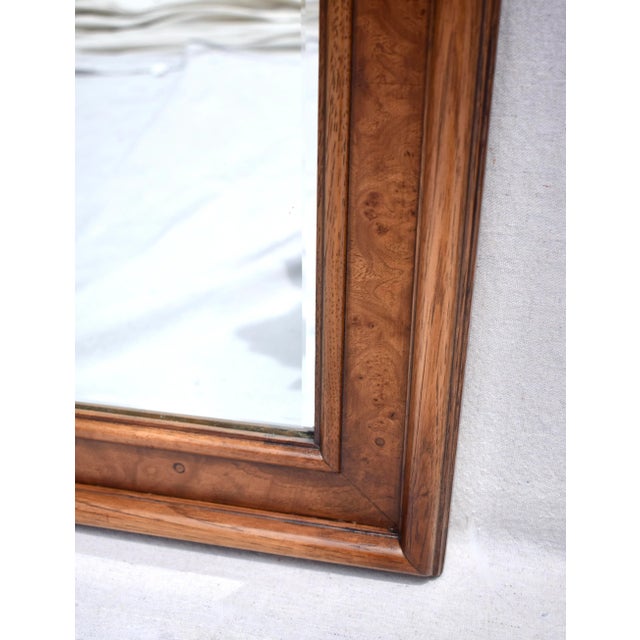 Mid 20th Century Italian Burl Olive Arched Beveled Wall Mirrors For Sale - Image 9 of 10