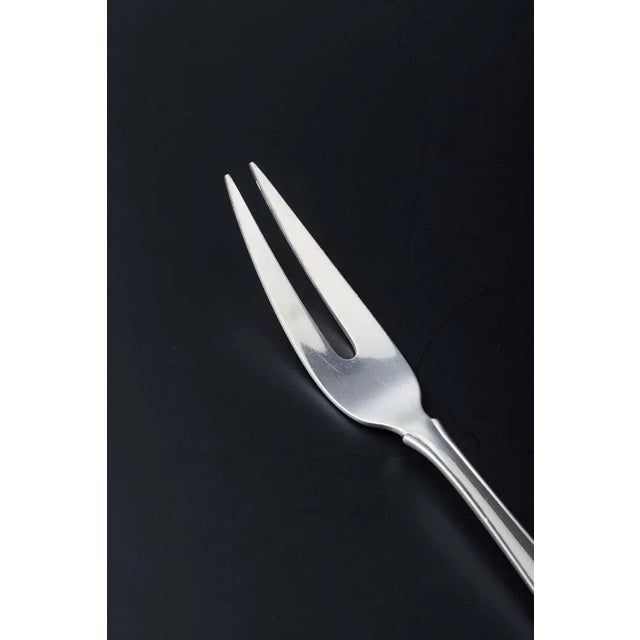 Mid-Century Modern Danish Lily of the Valley Meat Fork in Sterling Silver from Georg Jensen For Sale - Image 3 of 5