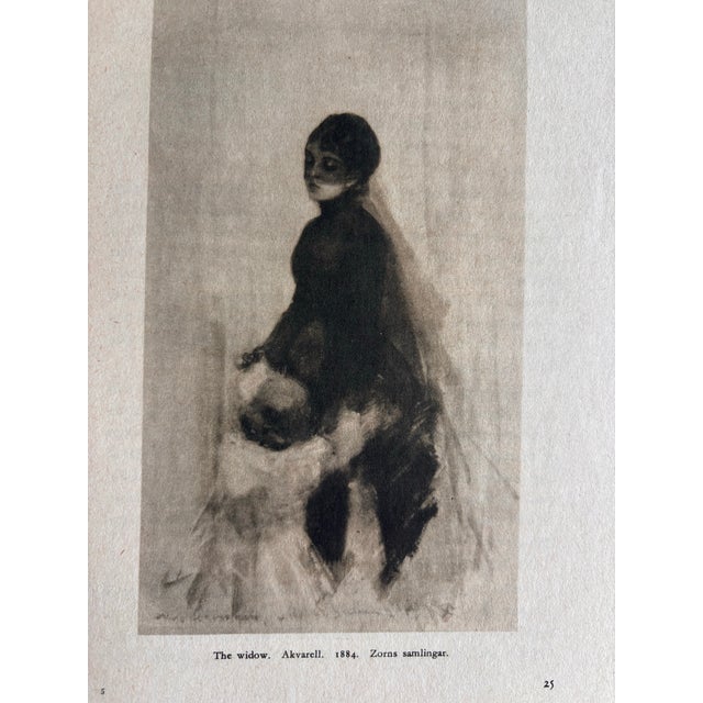 Anders Zorn, the Widow 1928 Original Published Lithograph, Printed in Sweden For Sale - Image 4 of 10