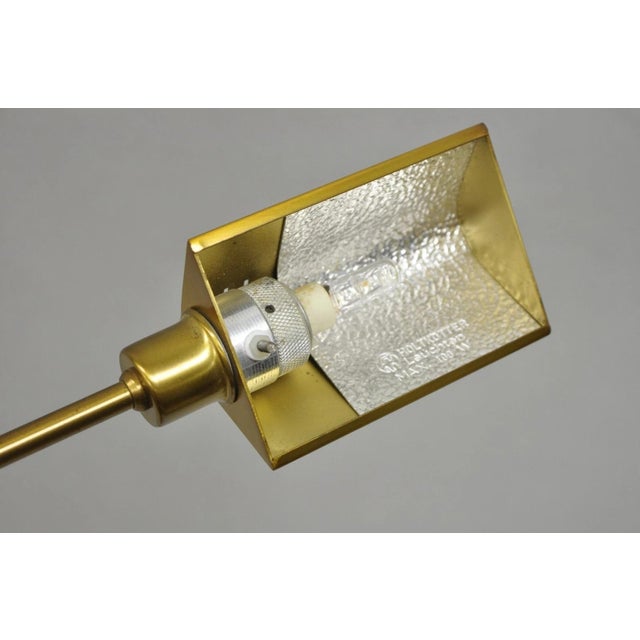 Late 20th Century Modern Holtkötter Leuchten Adjustable Brass Pharmacy Reading Task Floor Lamp For Sale - Image 11 of 12