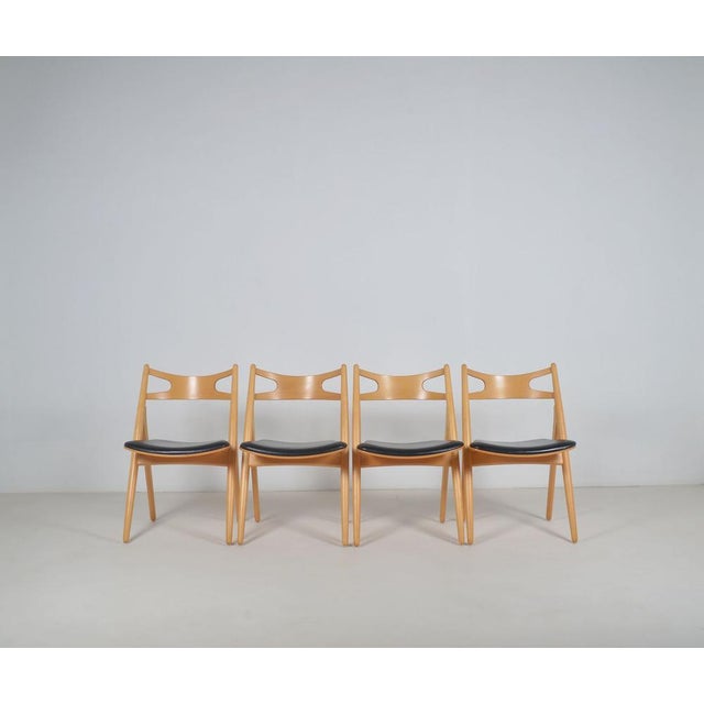 CH-29 Sawbuck Chairs by Hans Wegner for Carl Hansen & Son, Set of 4 For Sale - Image 6 of 10