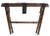 Vintage folding valet stand in solid wood faux bamboo, with cloth weave straps. This chic example is in excellent,...