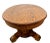 Wood Oval Coffee Table Tiger Oak, Center Drawer, Shelf, Empire Style, Made by Heirloom Enterprises Inc. For Sale - Image 7 of 12