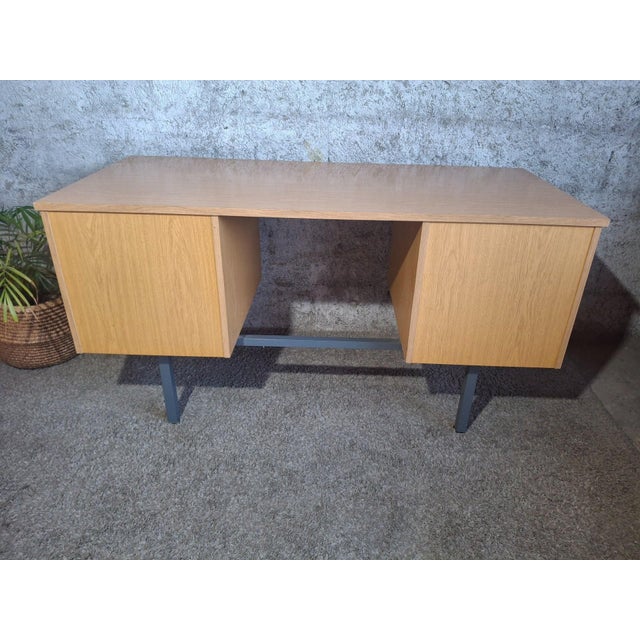 Vintage Ministers Desk with Double Drawers, 1960s For Sale - Image 10 of 12
