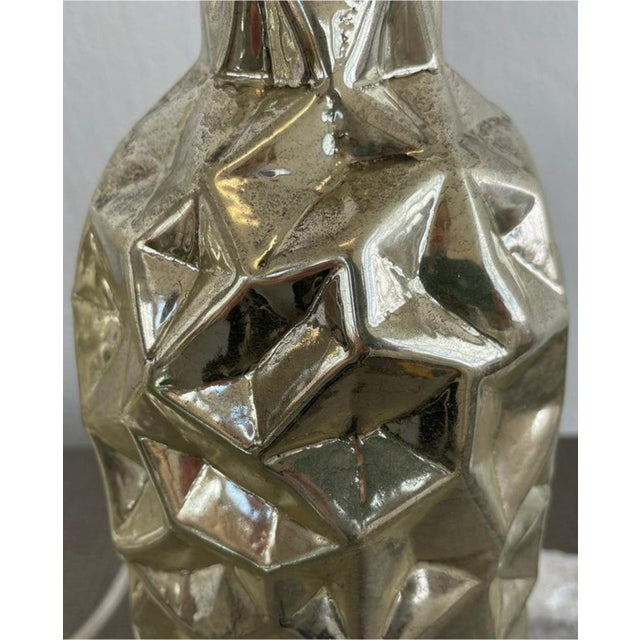 Mercury Glass Faceted Table Lamps from Mr..Brown - a Pair For Sale - Image 4 of 7