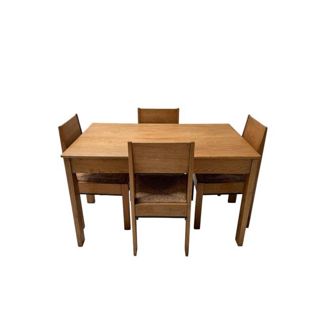 Art Deco Dutch Oak Dining Table by J.A. Muntendam, 1920s For Sale - Image 10 of 12