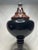 Neoclassical Crackle Glazed Ceramic Lidded Urn, Large, Brown and Black For Sale - Image 10 of 12