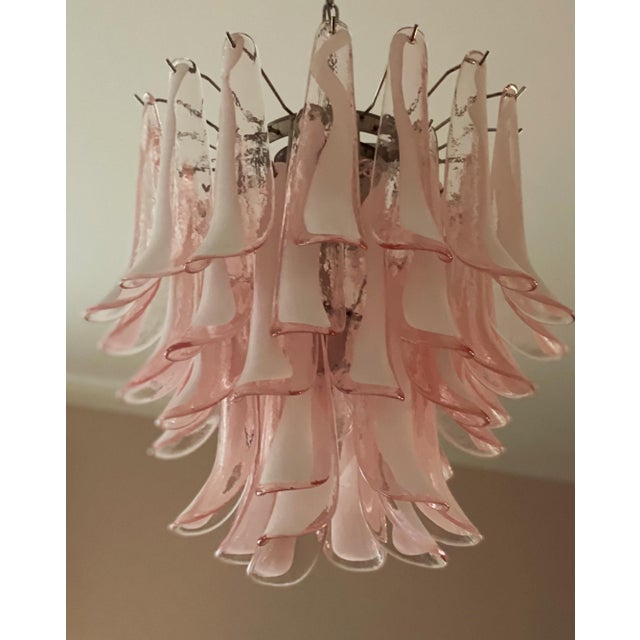 Pink Murano Glass Flamingo Chandeliers, Set of 2 For Sale - Image 5 of 9