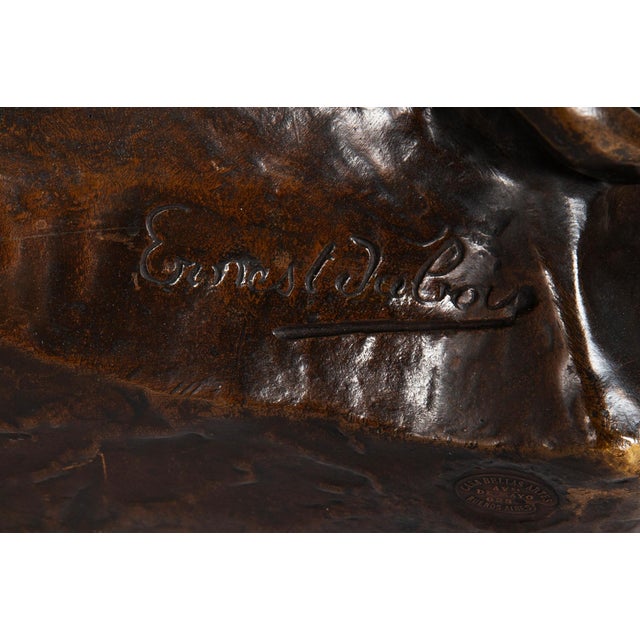 Rare French Bronze Sculpture “Return of Prodigal Son” by Ernest Dubois For Sale - Image 16 of 18