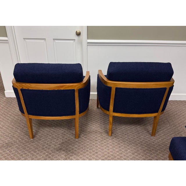 Pair of Baker McGuire Resort Teak Schooner Lounge Chairs With Ottoman For Sale In Greenville, SC - Image 6 of 10