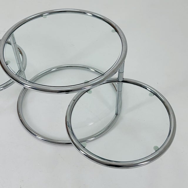 Mid-Century Modern Coffee Table with 3 Swivel Levels by Milo Baughman, Italy, 1970s For Sale - Image 5 of 11