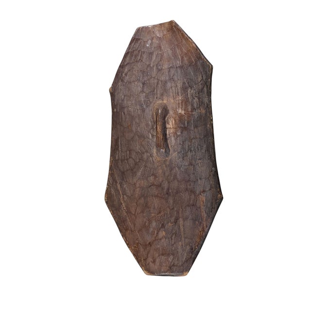 Wood Large Vintage African Bamileke Tribe Shield Cameroon 41" H For Sale - Image 7 of 9
