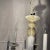Neoclassical White & Gold Chandelier For Sale - Image 6 of 6