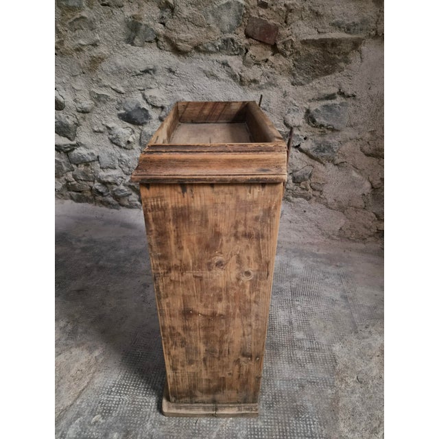Antique French Wall Cabinet in Pine and Oak with Glass Door, 1850s For Sale - Image 15 of 18